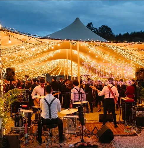 Marquees Illuminated marquee at night