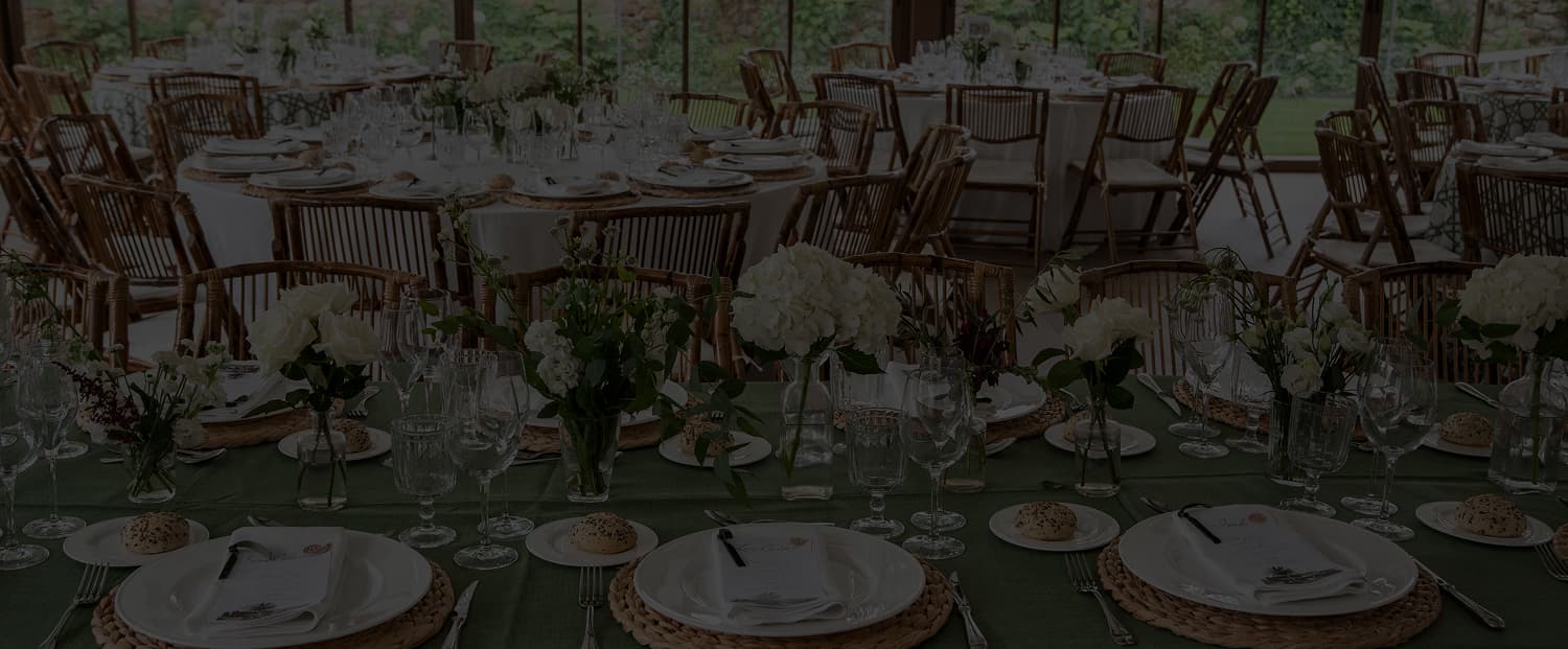 Contact Weddings Tables decorated for celebrations