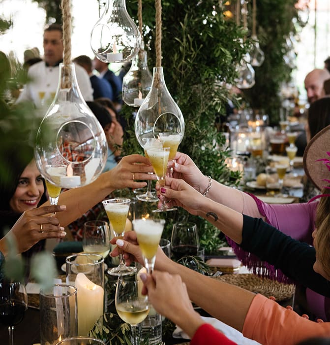 Corporate events People toasting