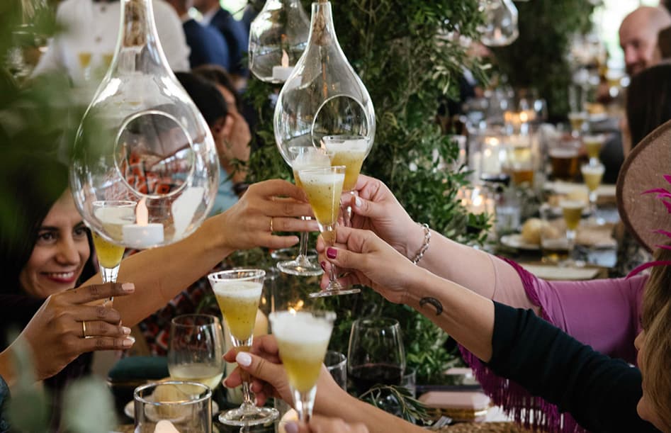 Corporate events People toasting