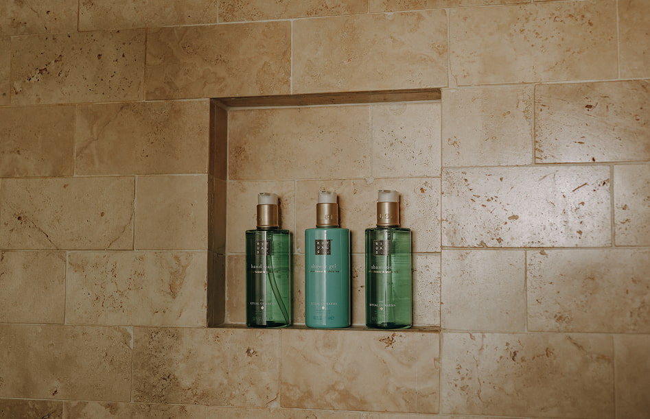 Superior Double 12 Toiletries on the bathroom shelf