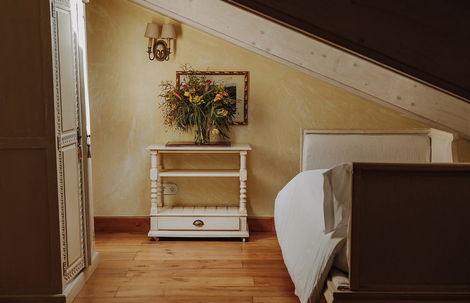 Junior Suite 4 Nice floral detail on one of the tables in the room.